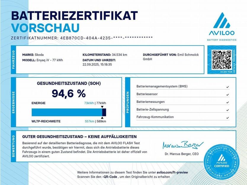 Skoda Enyaq 34.000 km 36.490 € Emmendingen 79312