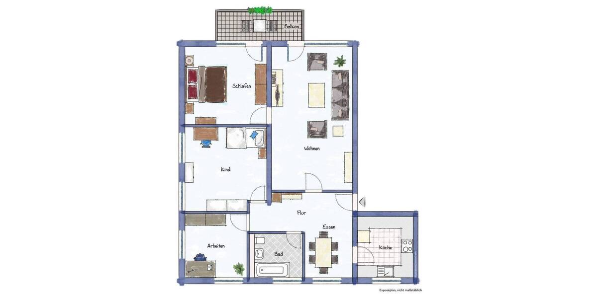 Etagenwohnung Freiburg im Breisgau Zähringen - 4 Zimmer, 395.000&euro; | Angebot:26824467