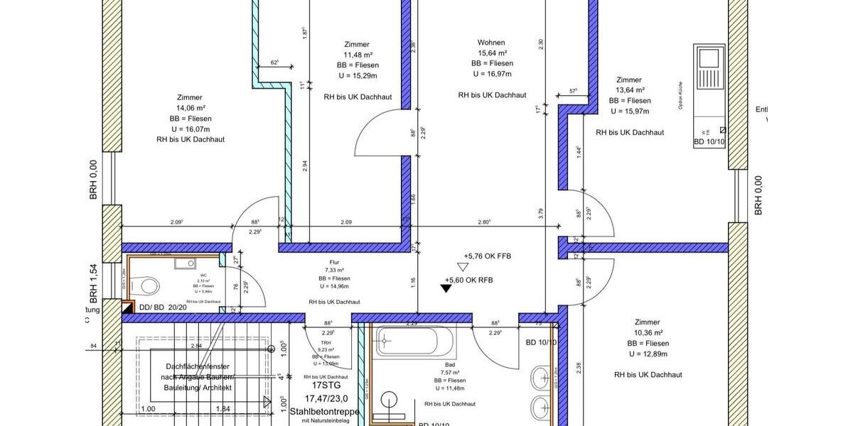 Dachgeschoßwohnung Rheinhausen - 4 Zimmer, 102 m&sup2;, 1.650&euro; | Angebot:24891175
