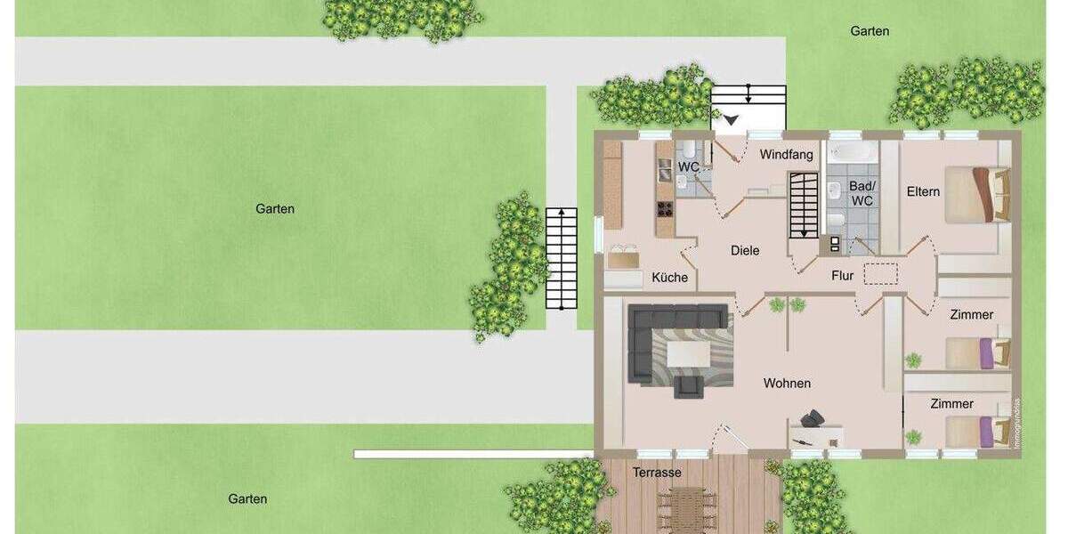 Einfamilienhaus Heitersheim - 5 Zimmer, 168 m&sup2;, 437.000&euro; | Angebot:25730103