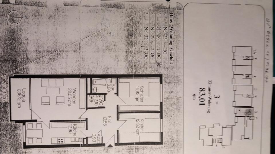 Etagenwohnung Denzlingen - 3 Zimmer, 83 m&sup2;, 298.000&euro; | Angebot:24756278