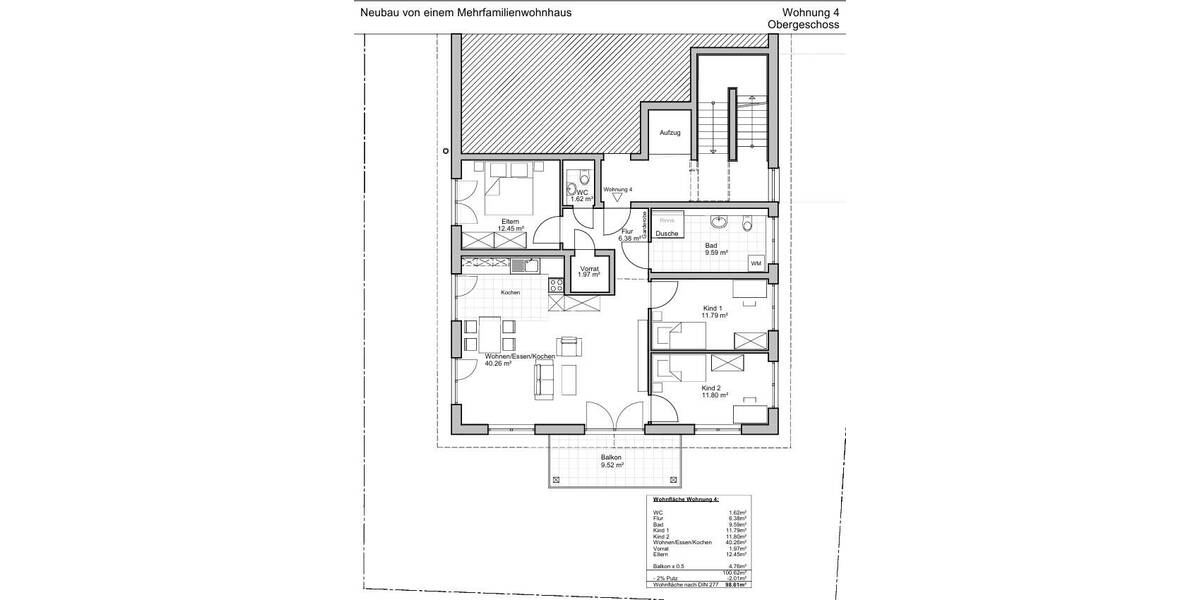 Etagenwohnung Kenzingen - 4 Zimmer, 98 m&sup2;, 575.000&euro; | Angebot:26242993