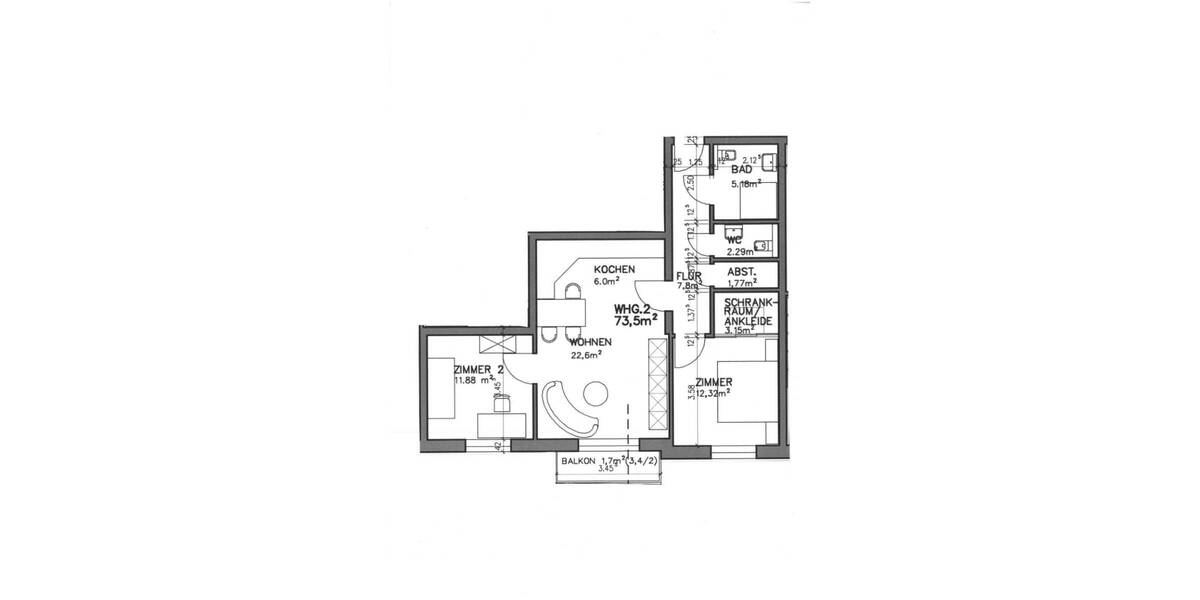 Etagenwohnung Herbolzheim - 3 Zimmer, 73 m&sup2;, 358.500&euro; | Angebot:24789113