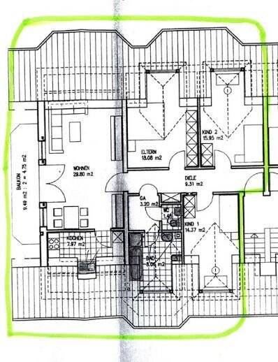 Etagenwohnung Ettenheim - 4 Zimmer, 105 m&sup2;, 1.130&euro; | Angebot:24760347