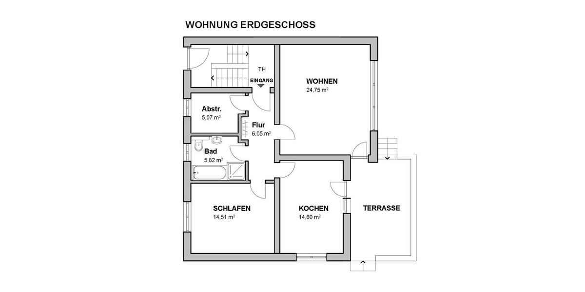 Erdgeschoßwohnung Ballrechten-Dottingen Dottingen - 2.5 Zimmer, 75 m&sup2;, 820&euro; | Angebot:25251550
