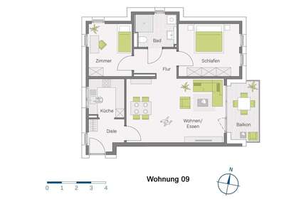Wohnung zum Kaufen in Müllheim-Niederweiler 447.400 € 80.6 m² 3 zimmer