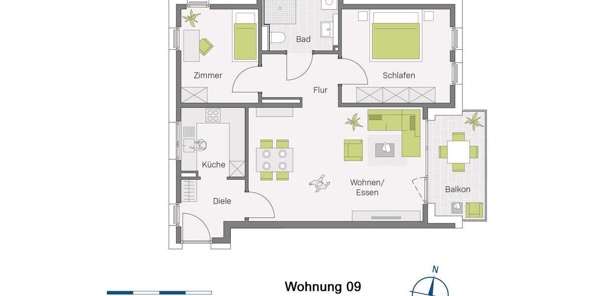 Wohnung zum Kaufen in Müllheim-Niederweiler 447.400 € 80.6 m² 3 zimmer