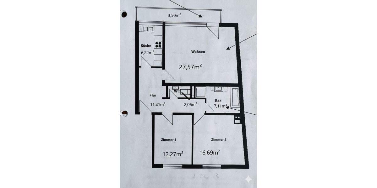 Etagenwohnung Freiburg Herdern - 3 Zimmer, 84 m&sup2;, 485.000&euro; | Angebot:25274382