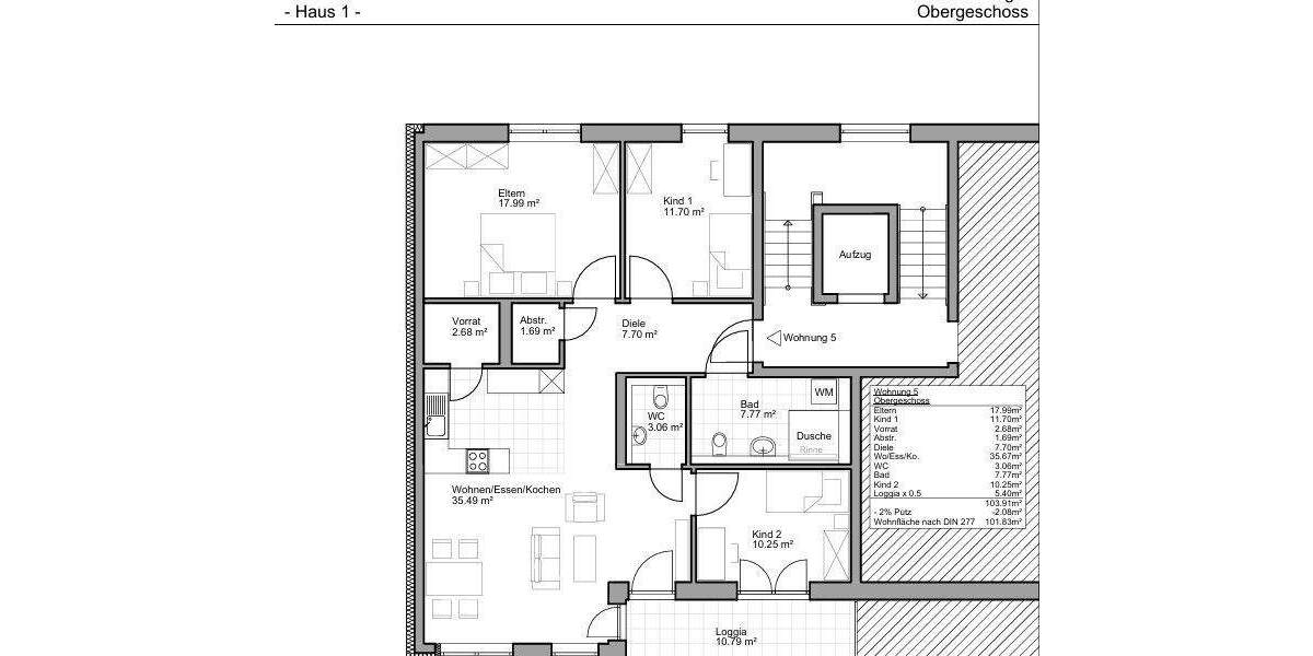 Etagenwohnung Endingen am Kaiserstuhl Endingen - 4 Zimmer, 101 m&sup2;, 570.000&euro; | Angebot:25660467
