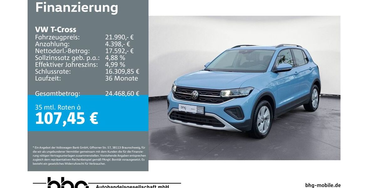 VW T-Cross 10.810 km 21.420 &euro; Freiburg 79115