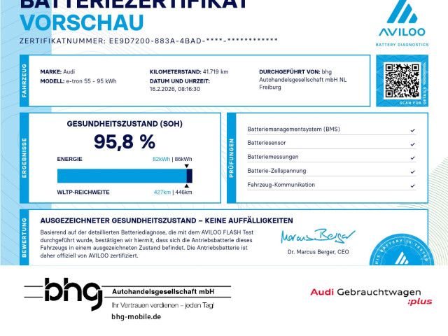 Audi e-tron 41.719 km 39.930 &euro; Freiburg 79115