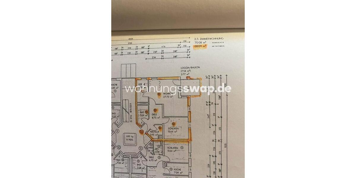 Etagenwohnung Freiburg im Breisgau Herdern - 2 Zimmer, 68 m&sup2;, 1.025&euro; | Angebot:24685163
