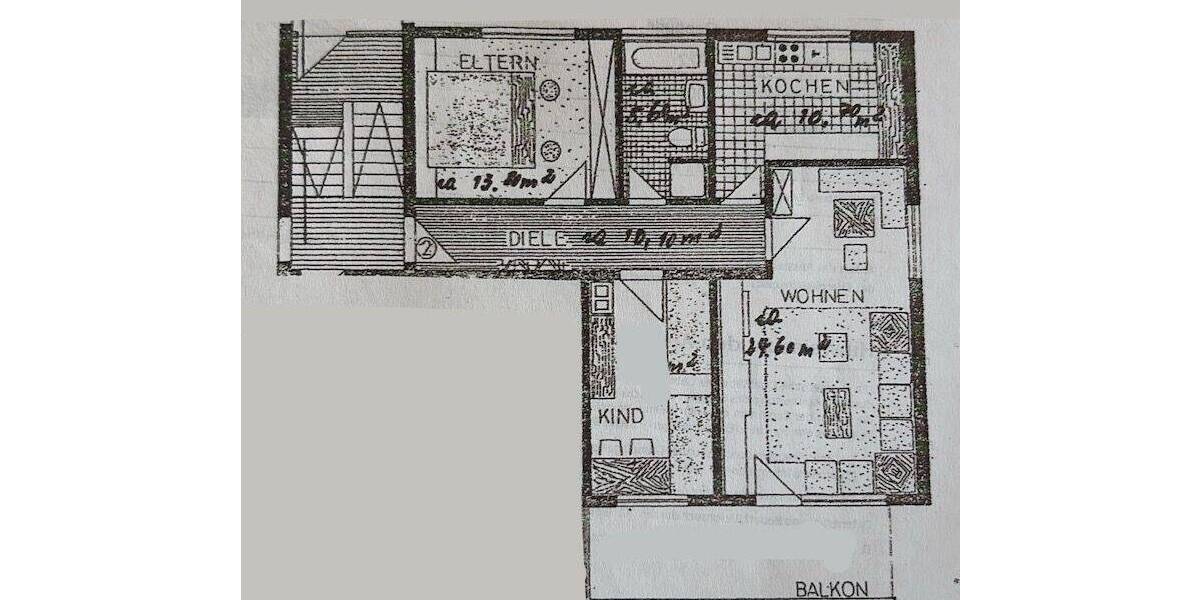 Etagenwohnung Riegel am Kaiserstuhl - 3 Zimmer, 79 m&sup2;, 305.000&euro; | Angebot:26585447