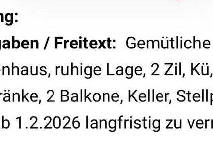 Gemütliche helle Wohnung in Müllheim Ortsteil Britzingen 2 zimmer