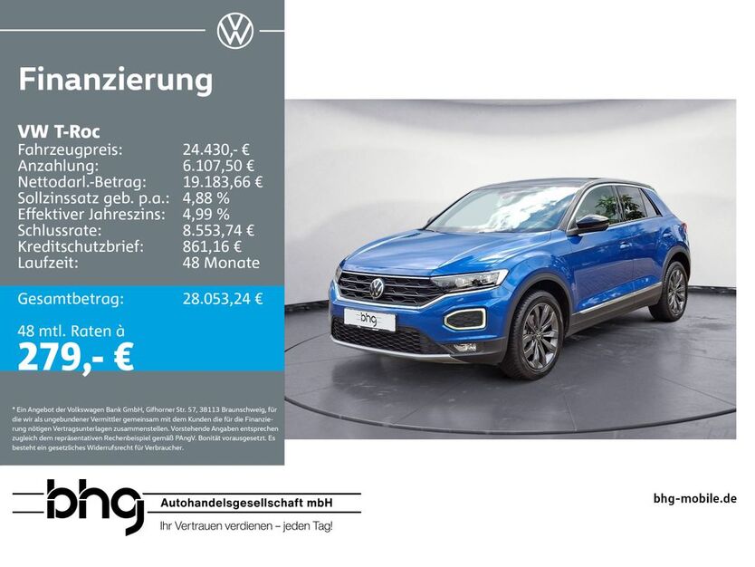 VW T-Roc 30.157 km 24.430 € Freiburg 79115