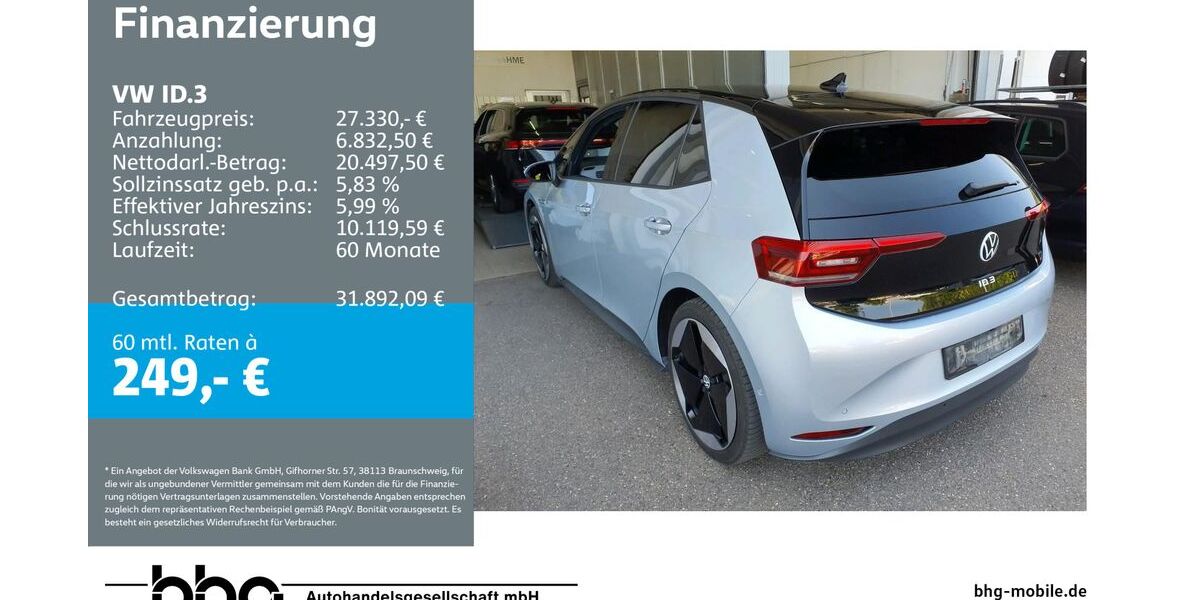 VW ID.3 69.912 km 27.330 &euro; Freiburg 79115