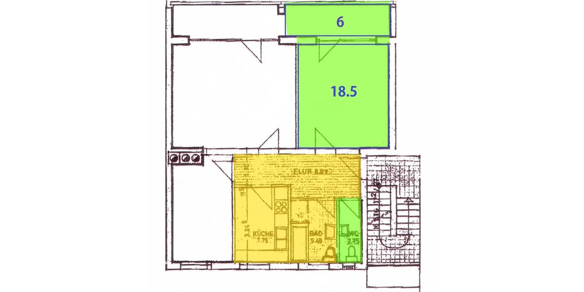 Helles, möbliertes WG-Zimmer mit Balkon – ab Dezember 1 zimmer