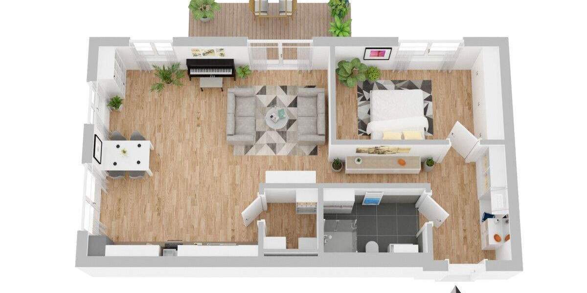 Etagenwohnung Titisee-Neustadt Neustadt - 2 Zimmer, 71 m&sup2;, 373.000&euro; | Angebot:25675008