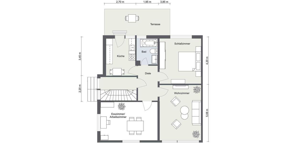 Doppelhaushälfte Freiburg im Breisgau Littenweiler - 9 Zimmer, 213 m&sup2;, 1.280.000&euro; | Angebot:26066269