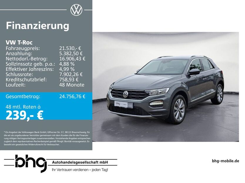 VW T-Roc 31.480 km 21.530 € Freiburg 79115