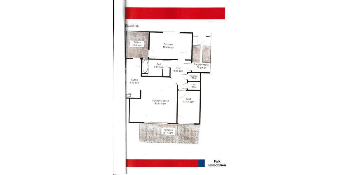 Etagenwohnung Neuenburg am Rhein - 3.5 Zimmer, 92 m&sup2;, 395.000&euro; | Angebot:27023750