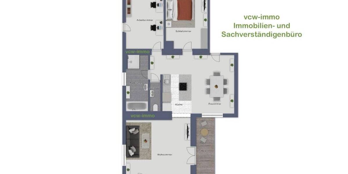Etagenwohnung Bad Krozingen - 3 Zimmer, 97 m&sup2;, 420.000&euro; | Angebot:26841945