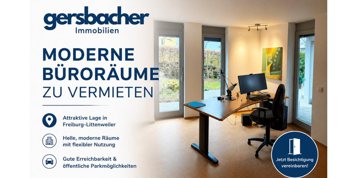 Gewerbeobjekt Freiburg im Breisgau Littenweiler - 3 Zimmer, 58 m&sup2;, 600&euro; | Angebot:26515969