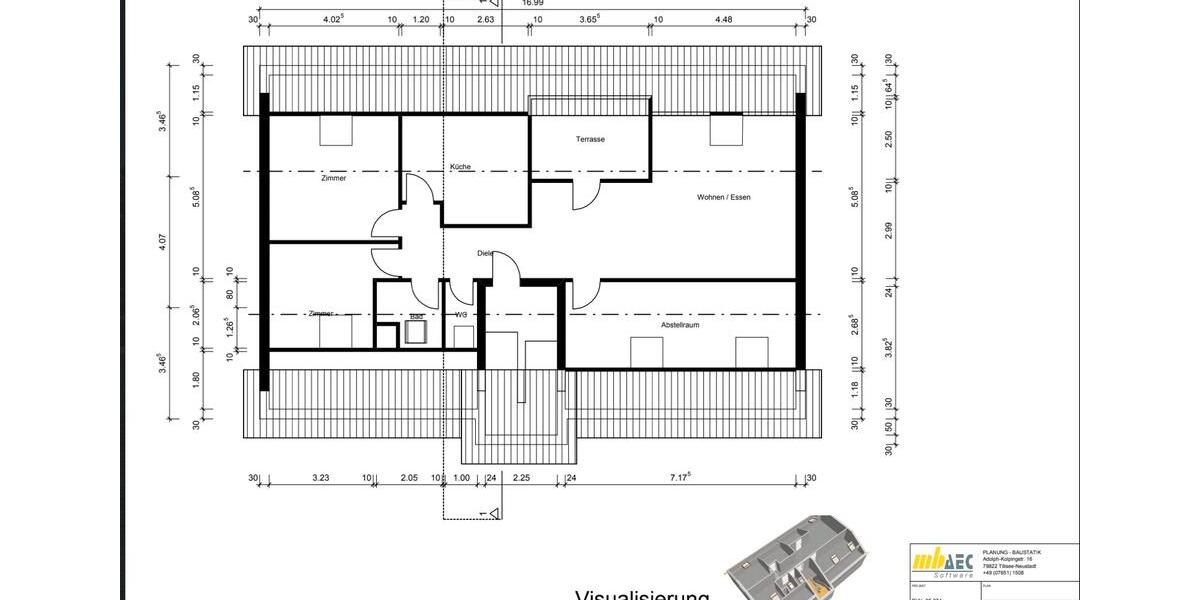 Dachgeschoßwohnung Gundelfingen - 4 Zimmer, 110 m&sup2;, 449.000&euro; | Angebot:27219906
