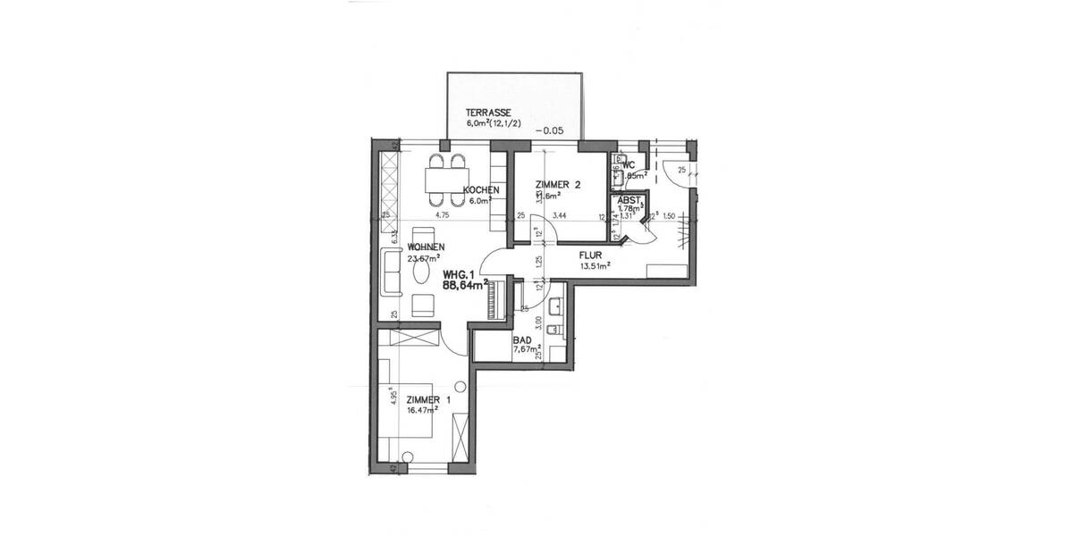 Terrassenwohnung Herbolzheim - 3 Zimmer, 88 m&sup2;, 429.900&euro; | Angebot:25662184