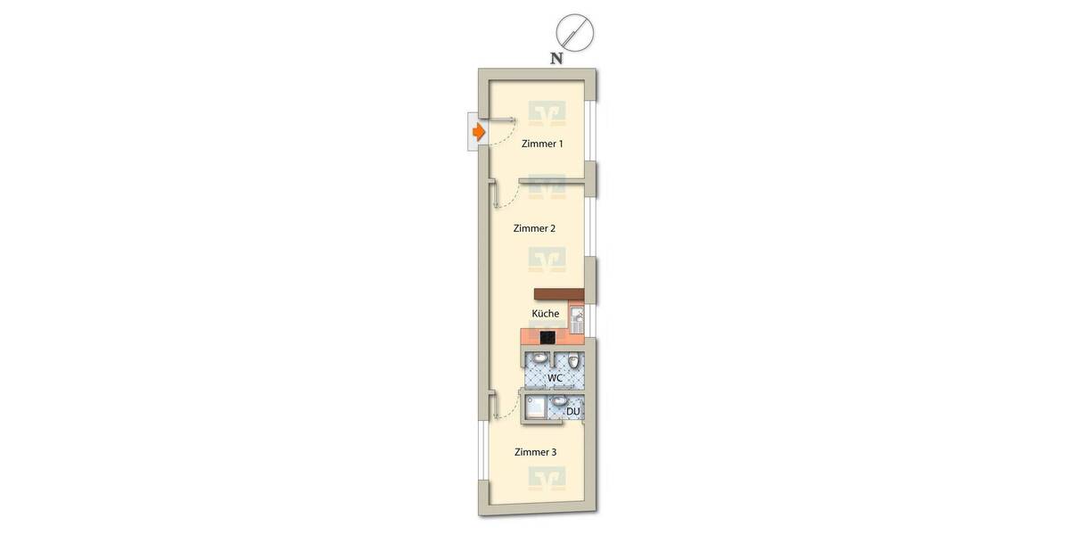 Etagenwohnung Freiburg Betzenhausen - 4 Zimmer, 92 m&sup2;, 285.000&euro; | Angebot:26863216
