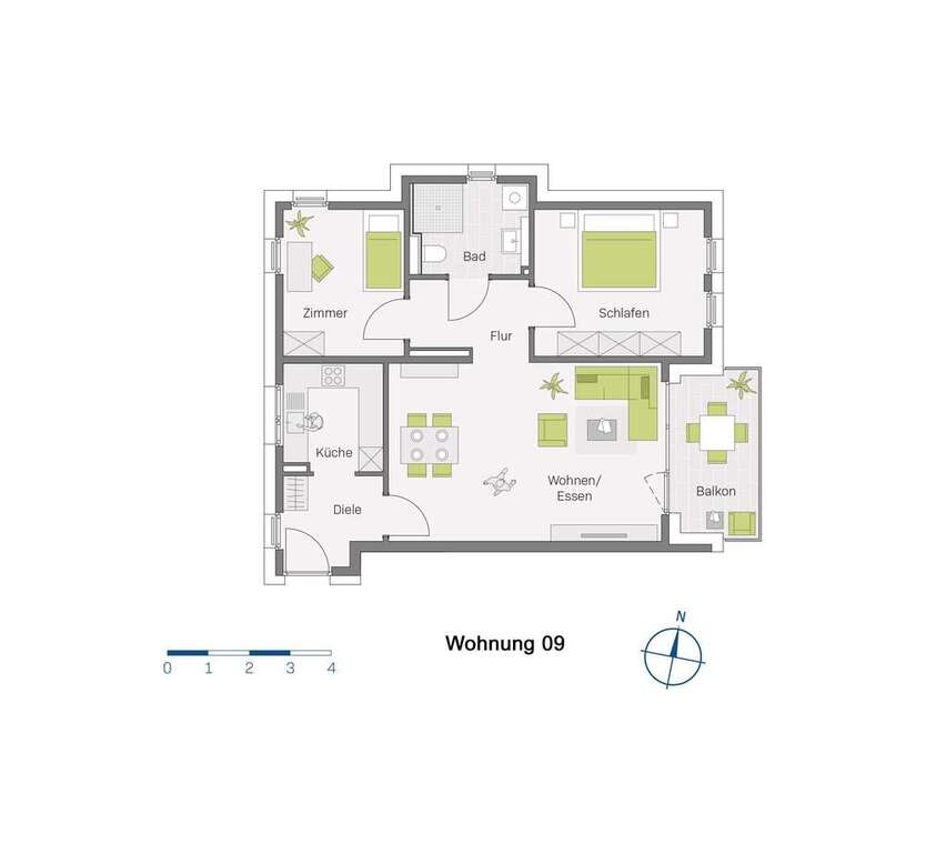 Wohnung zum Kaufen in Müllheim-Niederweiler 447.400 € 80.6 m²