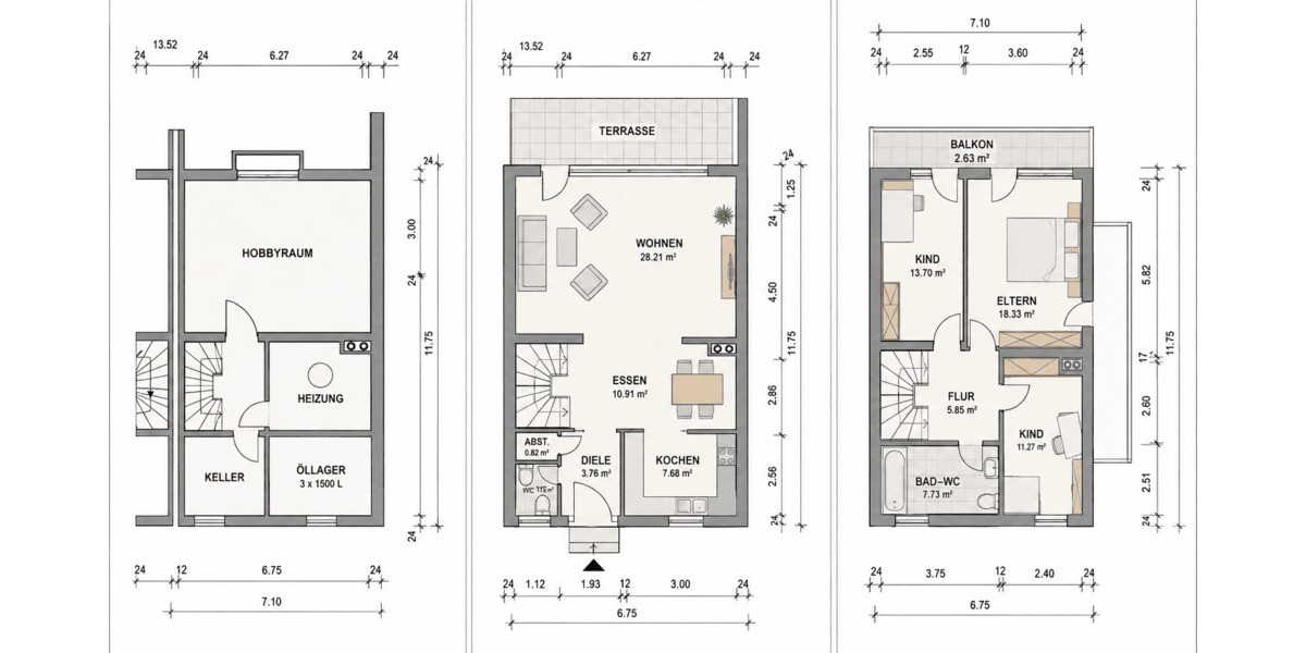 Reihenhaus Reute - 5 Zimmer, 154 m&sup2;, 630.000&euro; | Angebot:26629421