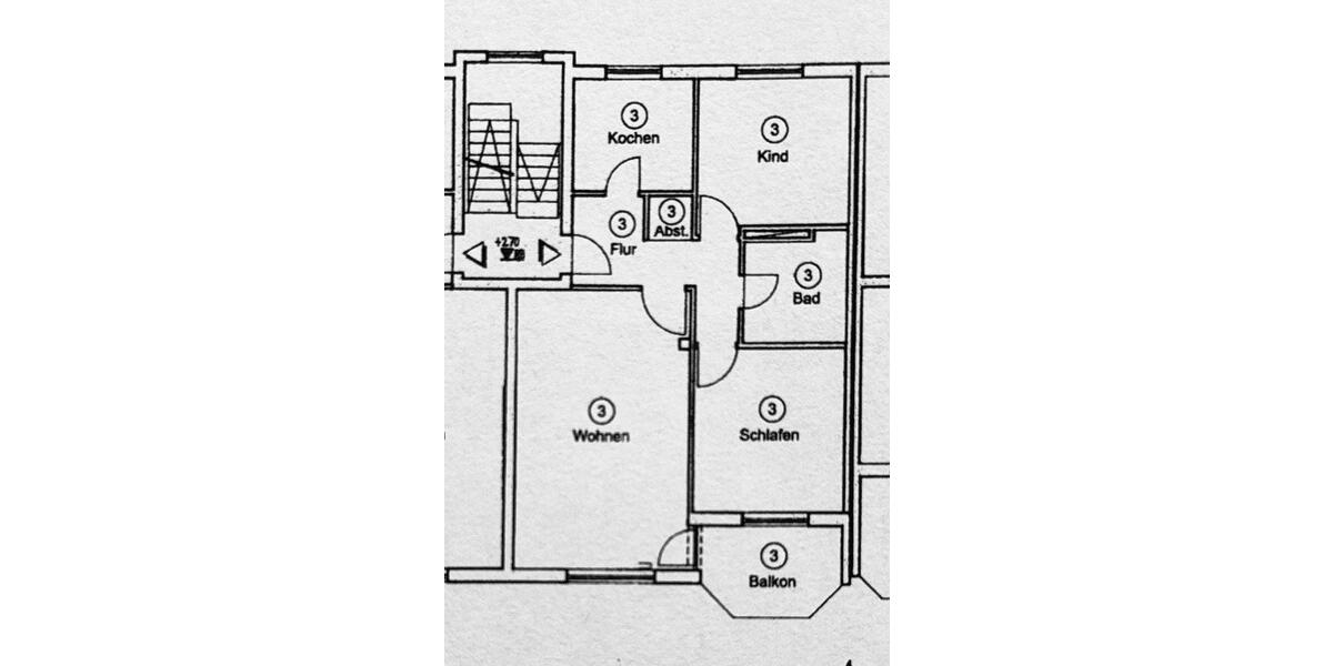 Etagenwohnung Müllheim - 3 Zimmer, 71 m&sup2;, 340.000&euro; | Angebot:26577458