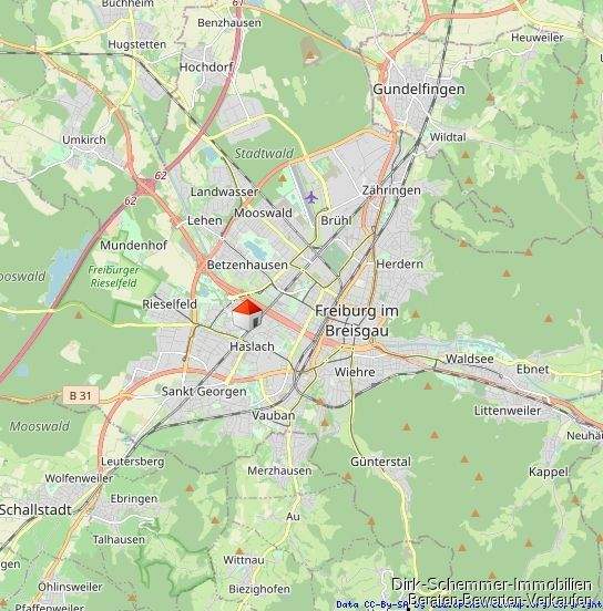 Etagenwohnung Freiburg im Breisgau Weingarten - 2 Zimmer, 82 m&sup2;, 290.000&euro; | Angebot:25746950