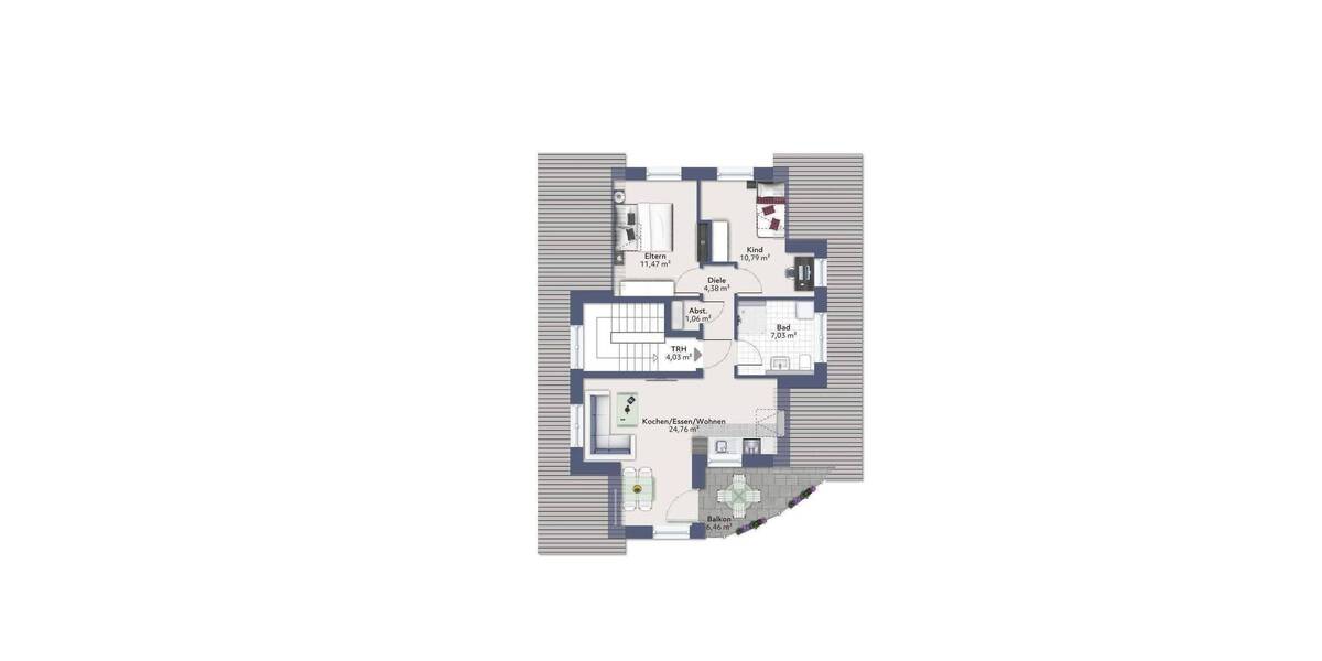 Etagenwohnung Freiburg im Breisgau St. Georgen - 3 Zimmer, 61 m&sup2;, 544.000&euro; | Angebot:26878769