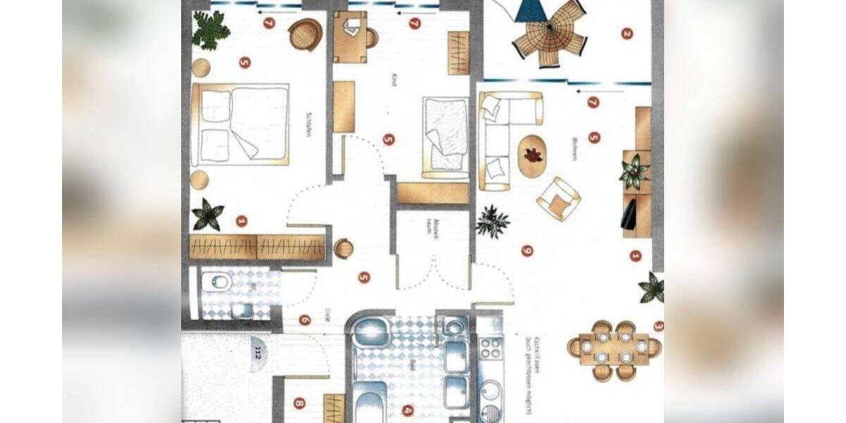 Etagenwohnung Freiburg im Breisgau Neuburg - 3 Zimmer, 89 m&sup2;, 1.670&euro; | Angebot:26824901
