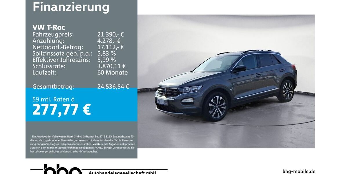 VW T-Roc 91.771 km 21.390 &euro; Freiburg 79115