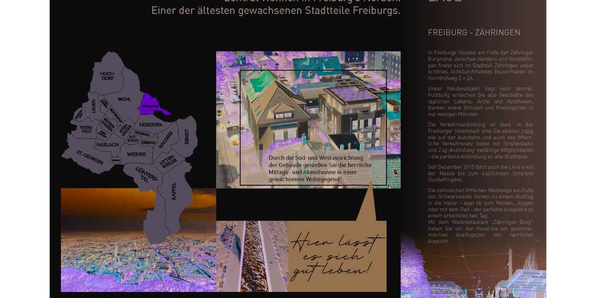 Etagenwohnung Freiburg im Breisgau / Zähringen Zähringen - 2 Zimmer, 70 m&sup2;, 574.000&euro; | Angebot:24043914