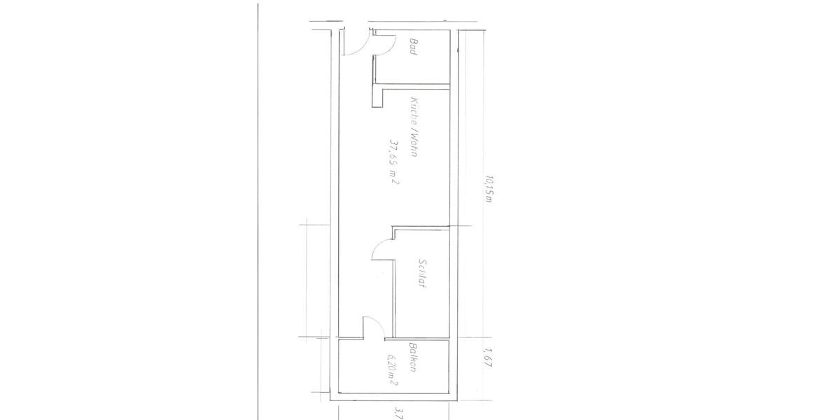 Etagenwohnung Gundelfingen - 1.5 Zimmer, 41 m&sup2;, 199.000&euro; | Angebot:26689108