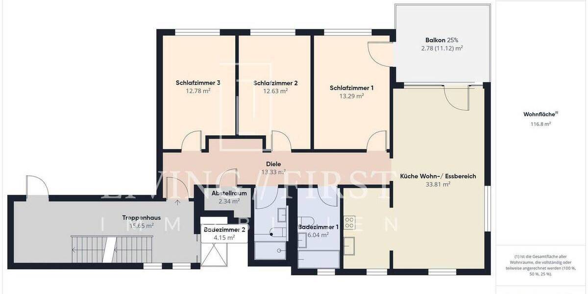 Etagenwohnung Freiburg im Breisgau Haslach - 4 Zimmer, 107 m&sup2;, 695.000&euro; | Angebot:26584595