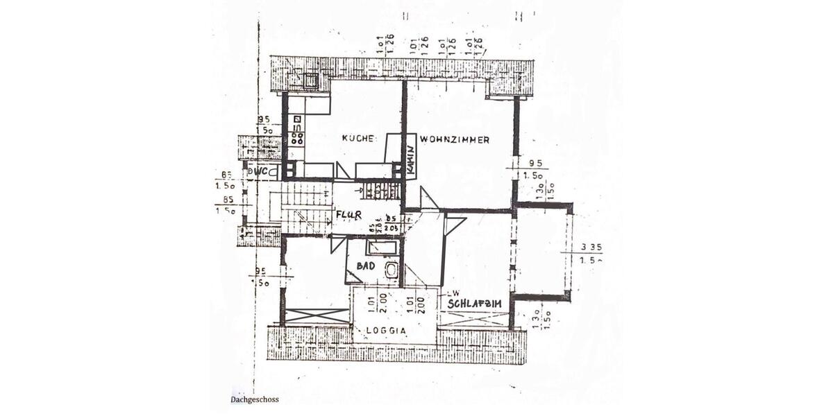 Etagenwohnung Freiburg im Breisgau - 2 Zimmer, 94 m&sup2;, 1.300&euro; | Angebot:25145589