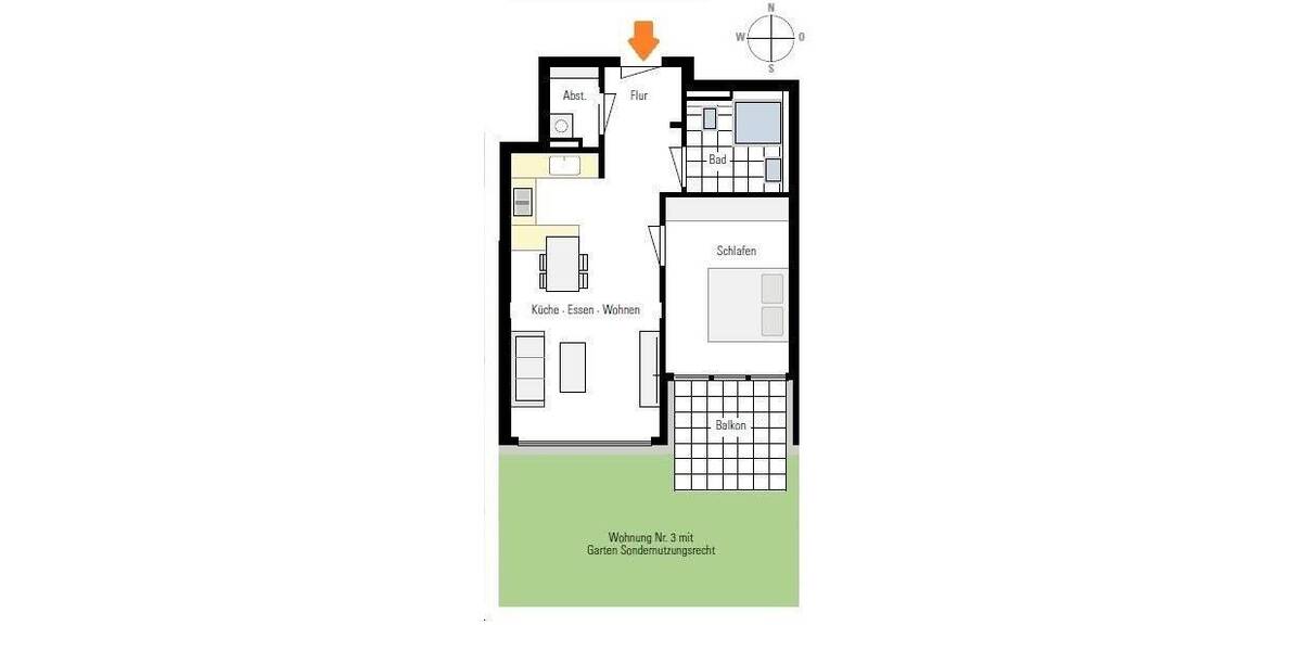 Etagenwohnung Endingen - 2 Zimmer, 56 m&sup2;, 328.000&euro; | Angebot:23975518