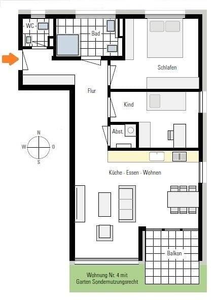 Etagenwohnung Endingen - 3 Zimmer, 81 m&sup2;, 478.000&euro; | Angebot:25802360
