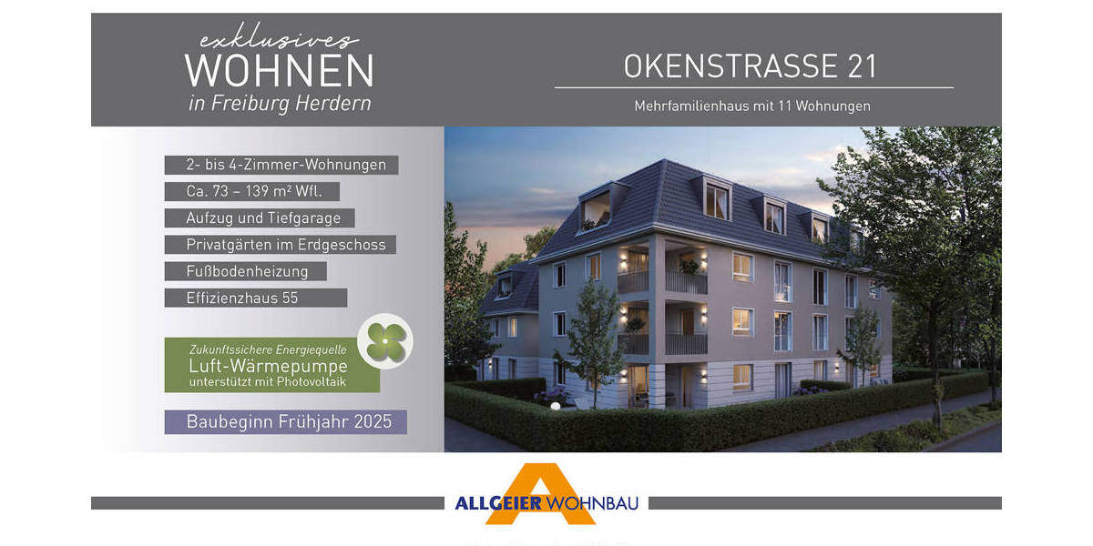 Etagenwohnung Freiburg im Breisgau Herdern - 3 Zimmer, 104 m&sup2;, 1.040.000&euro; | Angebot:20966522