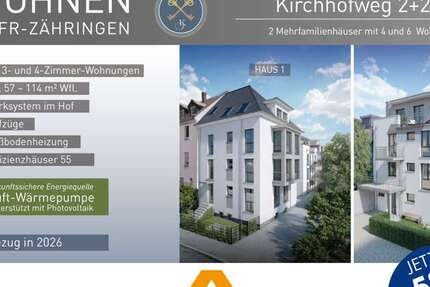 Wohnung Freiburg im Breisgau / Zähringen Zähringen - 3.5 Zimmer, 97 m&sup2;, 950.600&euro; | Angebot:22612857
