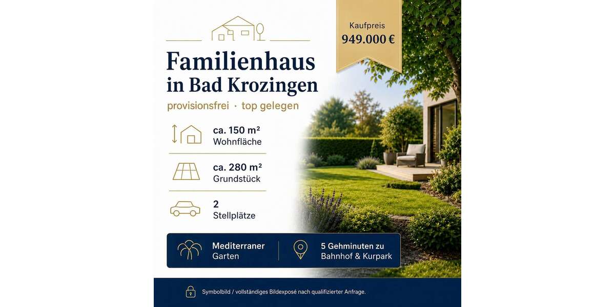 Einfamilienhaus Bad Krozingen - 5 Zimmer, 150 m&sup2;, 949.000&euro; | Angebot:27087430