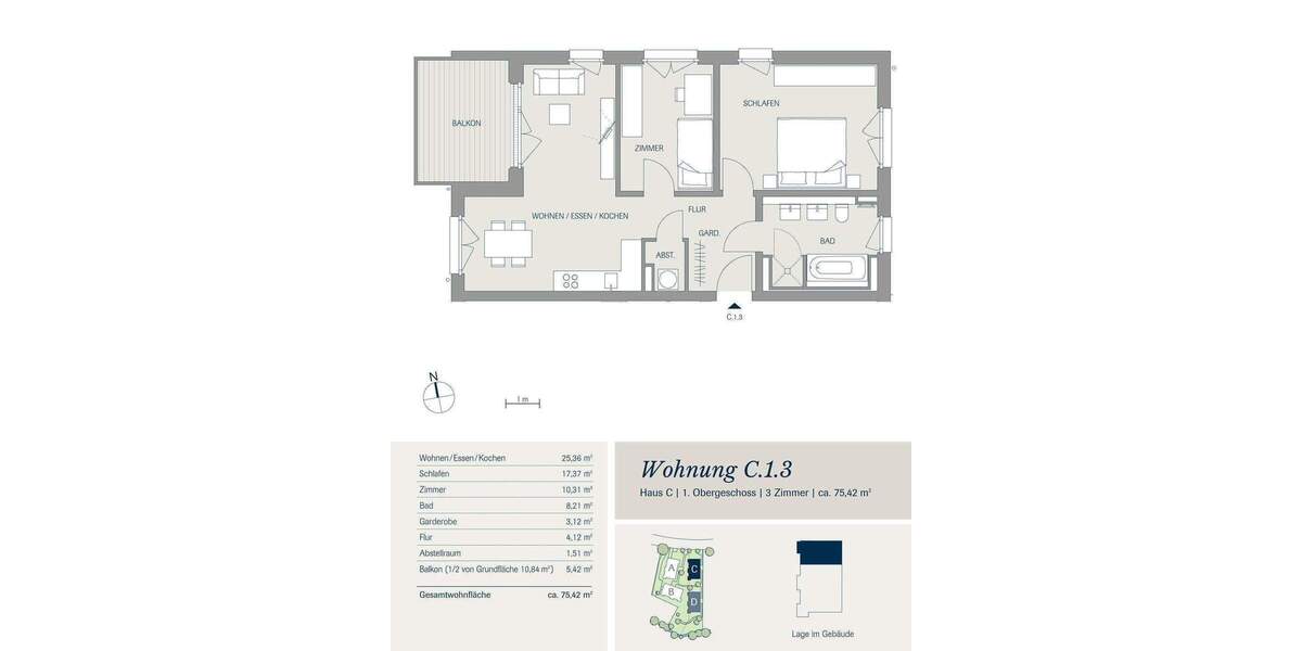 Etagenwohnung Kirchzarten Zarten - 3 Zimmer, 75 m&sup2;, 627.900&euro; | Angebot:25995784