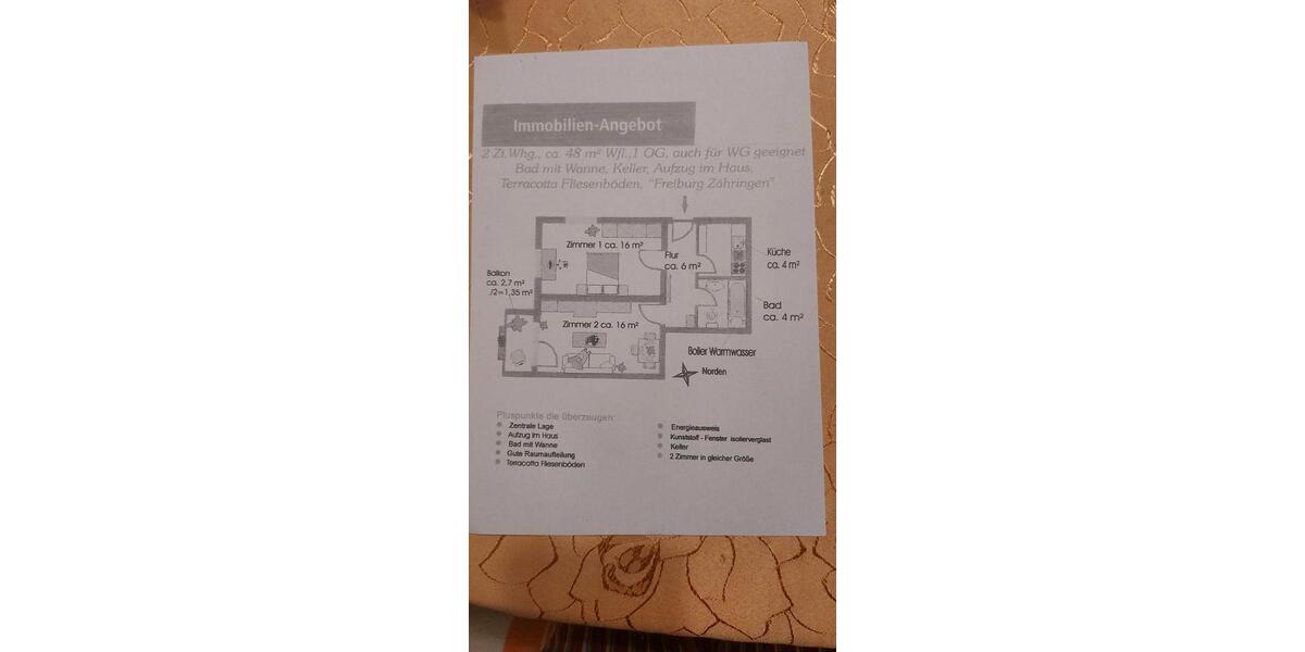 Etagenwohnung Freiburg im Breisgau Haslach - 2 Zimmer, 47 m&sup2;, 230.000&euro; | Angebot:25960887