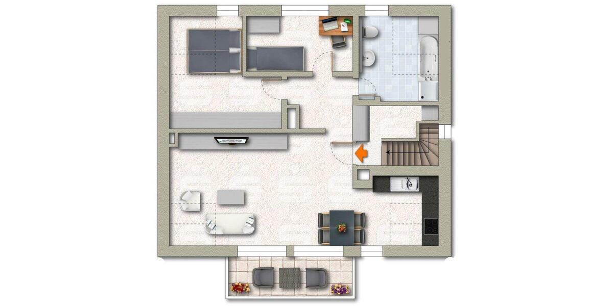Dachgeschoßwohnung Freiburg im Breisgau Günterstal - 3 Zimmer, 74 m&sup2;, 410.000&euro; | Angebot:26941757