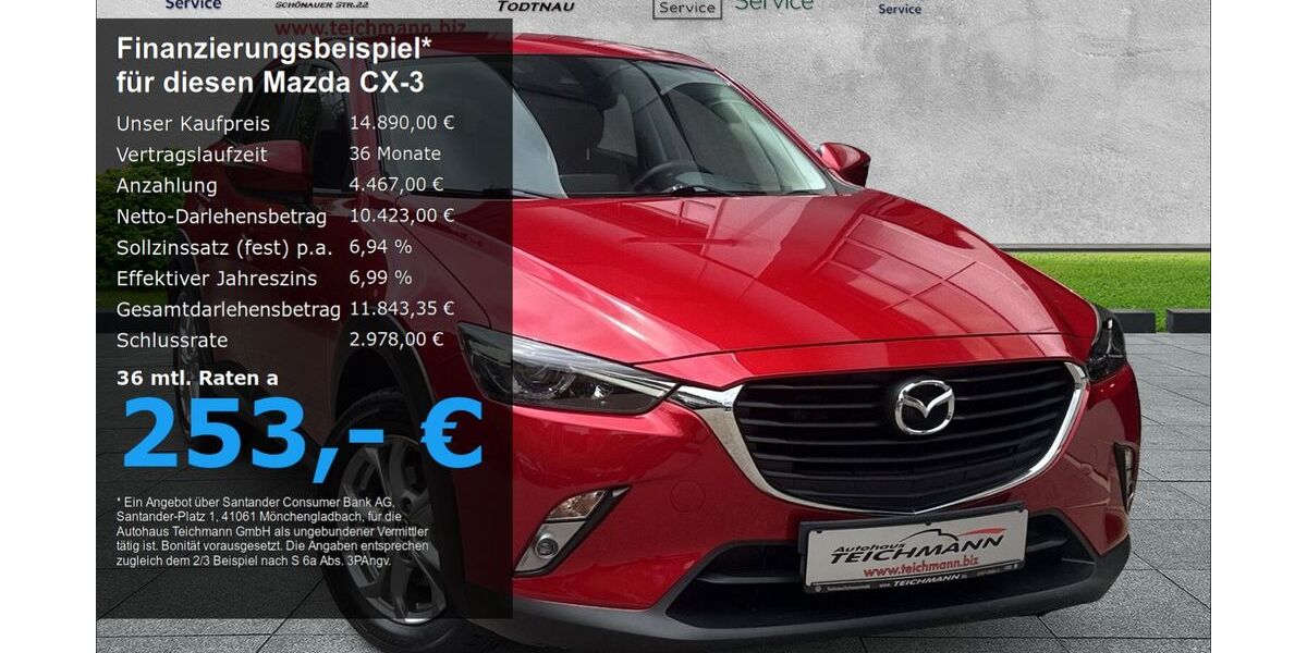 Mazda CX-3 90.800 km 14.890 &euro; Todtnau 79674